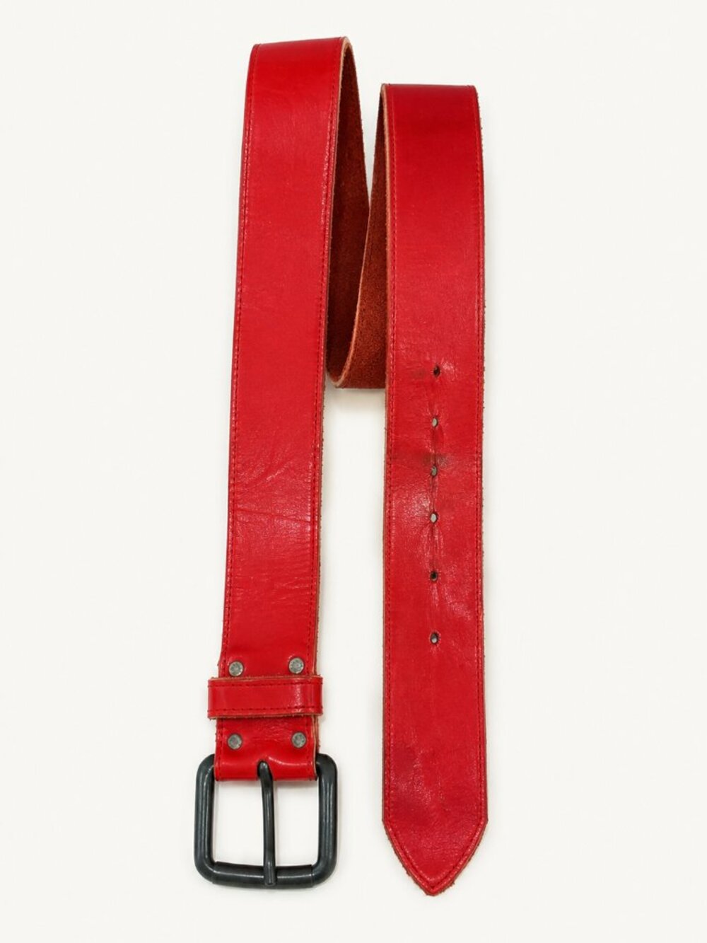Vintage Billy Belts Red Leather Wide Belt Size 28